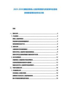2025-2030旗艦店商場(chǎng)人流疏導(dǎo)預(yù)案與突發(fā)事件應(yīng)急物資儲(chǔ)備管理改進(jìn)優(yōu)化方案