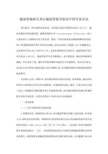 輸尿管鏡碎石術后輸尿管狹窄防治中國專家共識