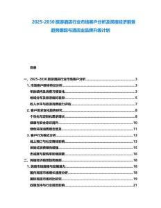 2025-2030旅游酒店行业市场客户分析及民宿经济前景趋势跟踪与酒店业品牌升级计划