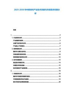 2025-2030華中新材料產業技術突破與市場需求對接分析