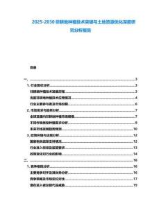 2025-2030非耕地種植技術突破與土地資源優化深度研究分析報告