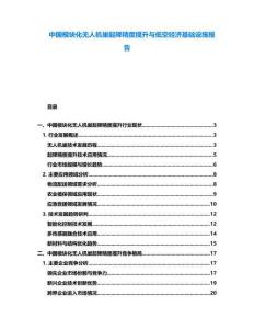 中國模塊化無人機巢起降精度提升與低空經(jīng)濟基礎(chǔ)設(shè)施報告