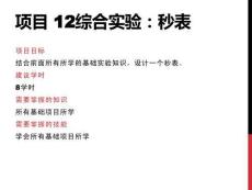 項目 12 綜合實驗：秒表