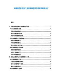 中国漂洗处理剂行业标准演变对市场竞争影响分析