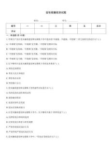 金張掖廉政測試題
