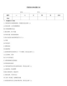 戀愛安全測試題大全