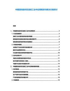 中国漂洗助剂在造纸工业中应用瓶颈与解决方案探讨
