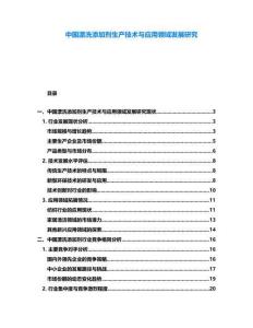 中國漂洗添加劑生產(chǎn)技術(shù)與應(yīng)用領(lǐng)域發(fā)展研究