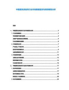 中國漂洗添加劑行業(yè)市場數(shù)據(jù)監(jiān)測與預測模型分析