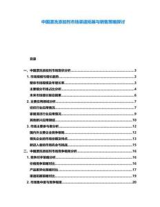 中國漂洗添加劑市場渠道拓展與銷售策略探討