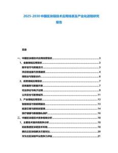 2025-2030中國區(qū)塊鏈技術(shù)應(yīng)用場景及產(chǎn)業(yè)化進(jìn)程研究報(bào)告