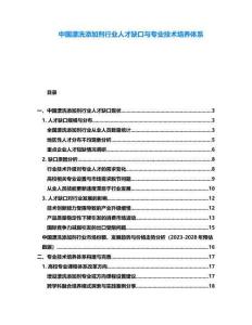 中国漂洗添加剂行业人才缺口与专业技术培养体系
