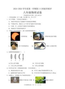 广东省茂名市部分学校2024-2025学年八年级上学期第十六周素养展评物理试题