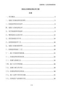 混凝土防腐处理技术方案