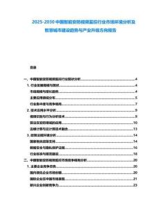 2025-2030中国智能安防视频监控行业市场环境分析及智慧城市建设趋势与产业升级方向报告