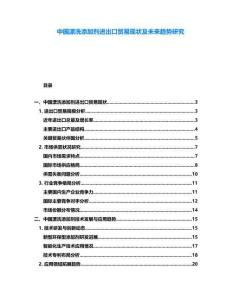 中国漂洗添加剂进出口贸易现状及未来趋势研究