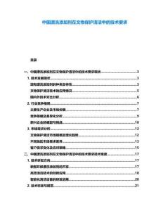 中國漂洗添加劑在文物保護清潔中的技術要求