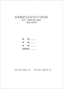 【課件】水務集團有限公司全員安全生產責任制