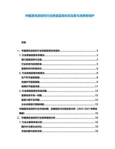 中國漂洗添加劑行業質量監管體系完善與消費者保護