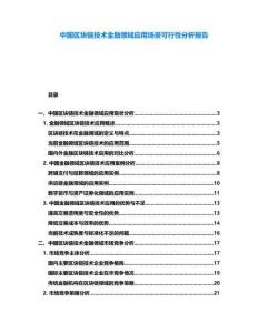 中國(guó)區(qū)塊鏈技術(shù)金融領(lǐng)域應(yīng)用場(chǎng)景可行性分析報(bào)告