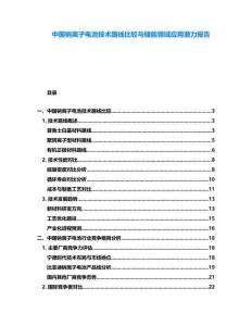 中國鈉離子電池技術路線比較與儲能領域應用潛力報告