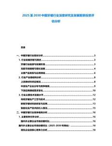 2025至2030中国牙蜡行业深度研究及发展前景投资评估分析