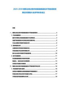 2025-2030钢铁冶炼过程中的脱硫脱硝技术节能减排效果应对措施大全参考体系成立
