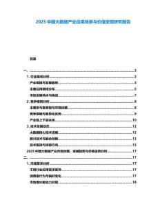 2025中國大數(shù)據(jù)產(chǎn)業(yè)應(yīng)用場景與價值變現(xiàn)研究報告