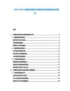 2025-2030中國區塊鏈技術應用場景與發展趨勢分析報告