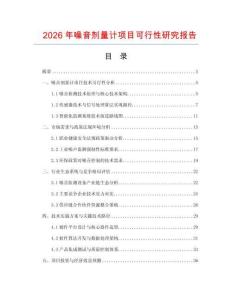 2026年噪音劑量計項目可行性研究報告
