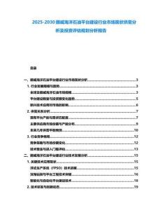 2025-2030挪威海洋石油平臺(tái)建設(shè)行業(yè)市場(chǎng)現(xiàn)狀供需分析及投資評(píng)估規(guī)劃分析報(bào)告