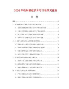 2026年鐵制嵌板項目可行性研究報告