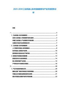 2025-2030工業(yè)機(jī)器人技術(shù)發(fā)展趨勢(shì)與產(chǎn)業(yè)市場(chǎng)競(jìng)爭(zhēng)分析