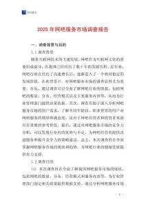 2025年網吧服務市場調查報告
