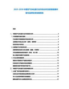 2025-2030中國(guó)空氣凈化器行業(yè)市場(chǎng)分析及家居健康環(huán)境與品牌投資發(fā)展報(bào)告