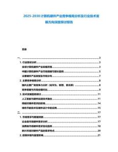 2025-2030計算機(jī)硬件產(chǎn)業(yè)競爭格局分析及行業(yè)技術(shù)發(fā)展方向深度探討報告