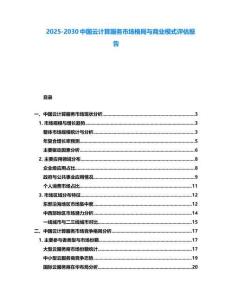 2025-2030中國云計算服務市場格局與商業模式評估報告