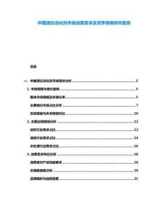中國漂白活化劑市場消費需求及競爭策略研究報告