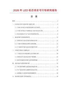 2026年LED机芯项目可行性研究报告