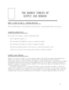 曼昆經(jīng)濟(jì)學(xué)原理英文版教案加習(xí)題答案第4章THE MARKET FORCES OF SUPPLY AND DEMAND