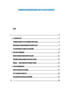 中國漂洗添加劑原料替代技術與成本控制研究