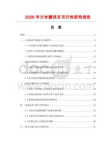 2026年計米器項目可行性研究報告