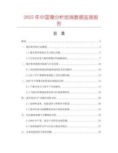 2025年中國(guó)鎳分析坩堝數(shù)據(jù)監(jiān)測(cè)報(bào)告