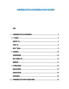 中國母嬰社區平臺內容變現模式與用戶粘性提升
