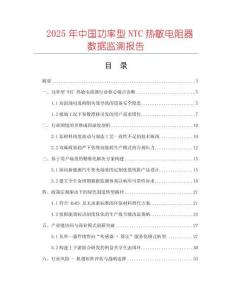 2025年中國功率型NTC熱敏電阻器數(shù)據(jù)監(jiān)測報(bào)告
