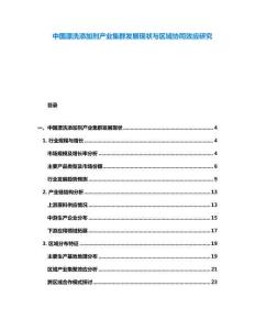 中國漂洗添加劑產業集群發展現狀與區域協同效應研究
