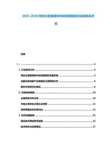 2025-2030哥倫比亞麥德林科技創(chuàng)新園區(qū)創(chuàng)業(yè)政策及評估