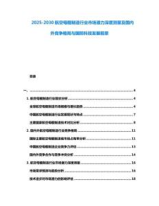 2025-2030航空母艦制造行業市場潛力深度測量及國內外競爭格局與國防科技發展前景
