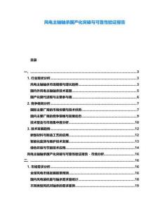 風電主軸軸承國產化突破與可靠性驗證報告