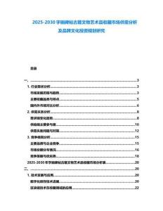 2025-2030字畫碑帖古籍文物藝術品收藏市場供需分析及品牌文化投資規劃研究